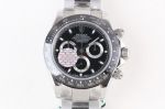 MR Factory The Best Swiss Replica Rolex Daytona Ceramic Bezel Watch Black Dial Stainless Steel Band